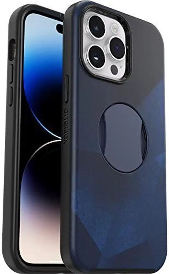 Alt view image 4 of 4 - OtterBox OtterGrip SYMMETRY SERIES Case for iPhone 14 Pro - Blue Storm (Blue)
