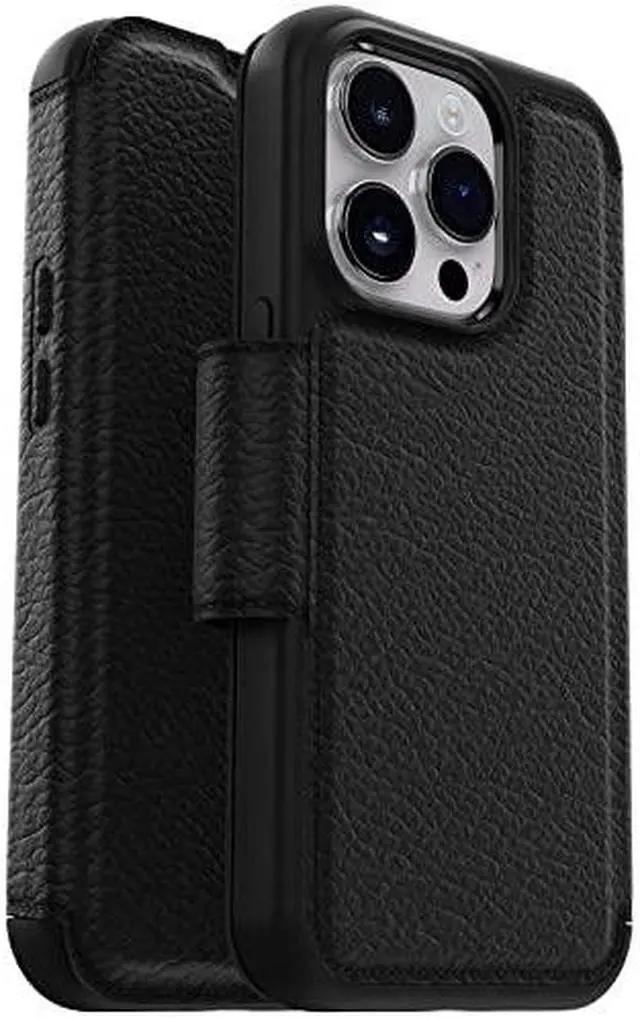 Alt view image 4 of 4 - OtterBox STRADA SERIES Case for Apple iPhone 14 Pro - Shadow (Black)