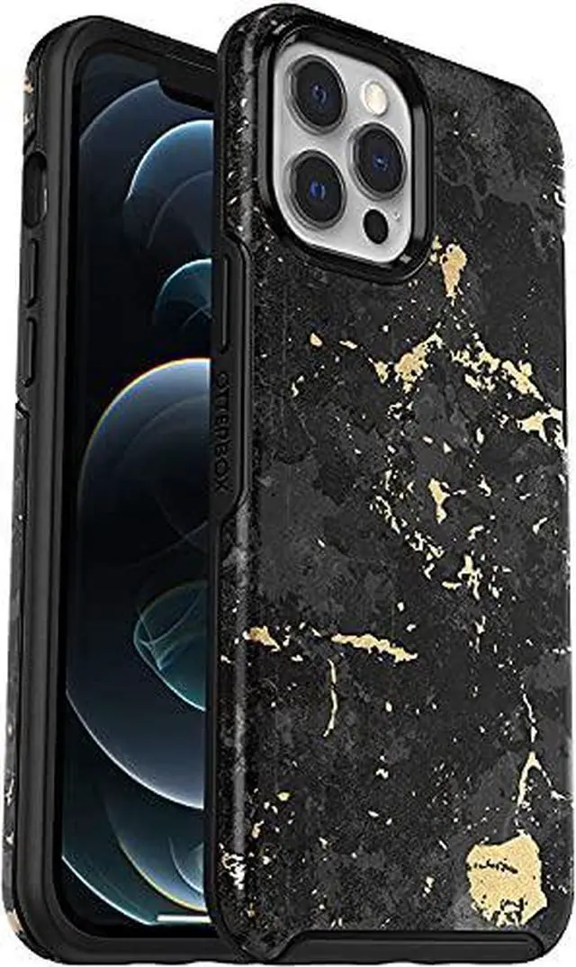 Alt view image 5 of 5 - OtterBox Symmetry Series Case for Apple iPhone 12 Pro Max - Enigma (Black/Gold)