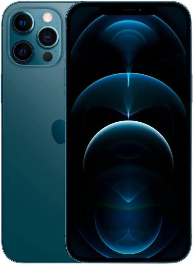 Alt view image 5 of 7 - Apple iPhone 12 Pro Max 128GB GSM/CDMA Fully Unlocked - Pacific Blue (Grade B)