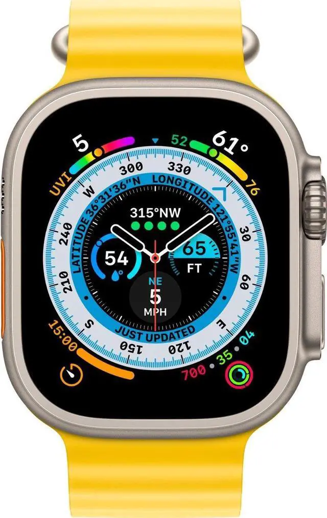 Alt view image 2 of 3 - Apple Watch (GPS + LTE) - Series Ultra - 49MM Titanium Case Yellow Ocean Band