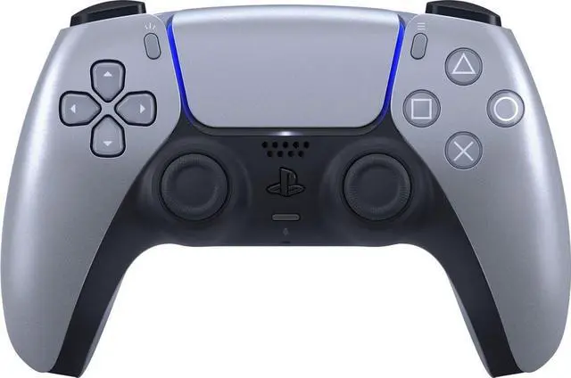 Alt view image 2 of 5 - Sony DualSense Wireless Controller - Sterling Silver - Wireless, Cable - Bluetooth - USB - PlayStation 4, PlayStation 5, iPad, iPhone, Mac, Apple TV, PC, Android, iOS - Sterling Silver