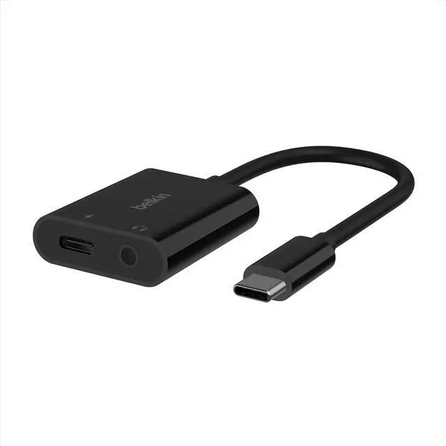 Main image of RockStar? 3.5mm Audio with USB-C Charge Adaptor Included USB-C Audio Adaptor Compatible with iPad Pro Galaxy Note Google Pixel LG G6 Sony Xperia OnePlus and More - Black