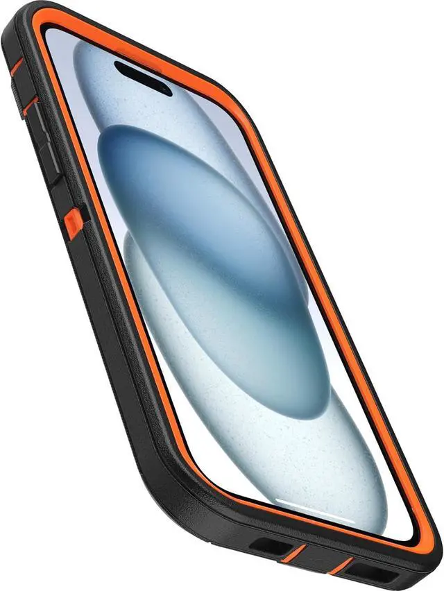 Alt view image 2 of 4 - OtterBox DEFENDER SERIES Case for iPhone 15 Plus - Realtree Blaze Edge (Camo Graphic)