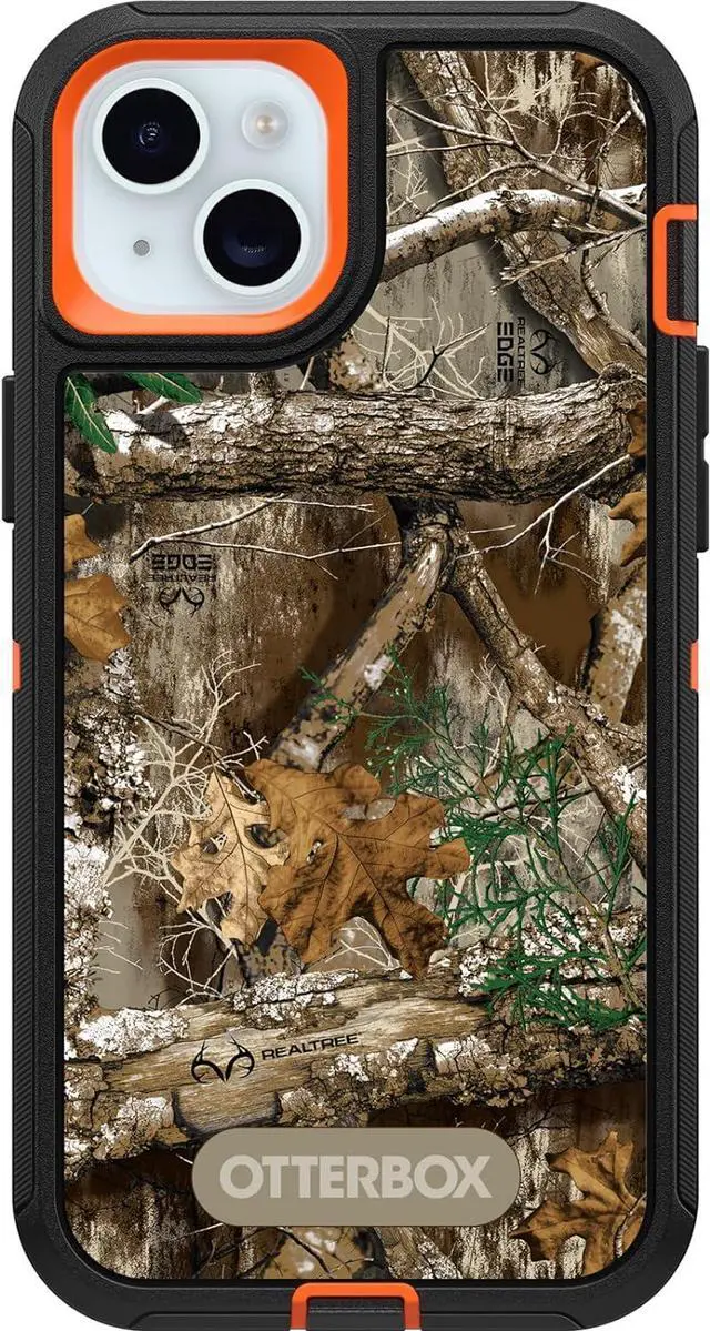 Alt view image 4 of 4 - OtterBox DEFENDER SERIES Case for iPhone 15 Plus - Realtree Blaze Edge (Camo Graphic)