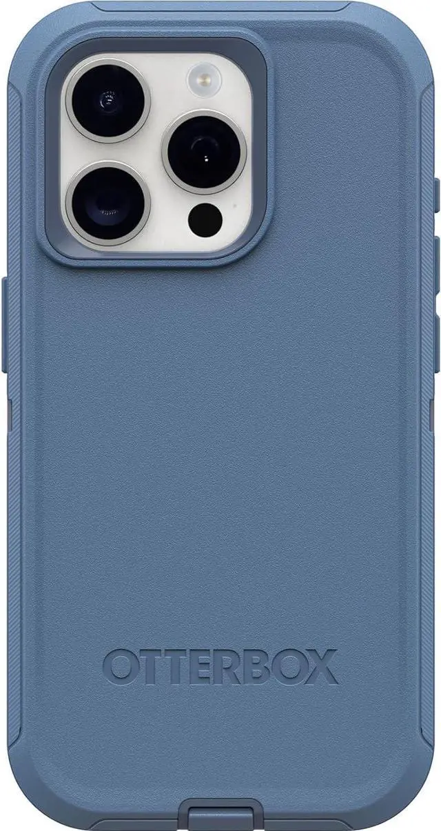 Alt view image 4 of 4 - OtterBox DEFENDER SERIES Case for Apple iPhone 15 Pro - Baby Blue Jeans (Blue)