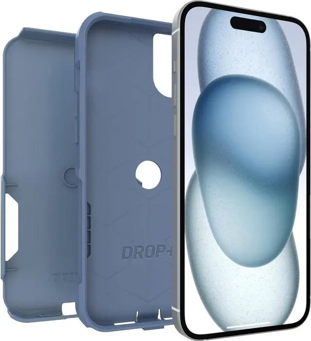 Alt view image 3 of 4 - OtterBox COMMUTER SERIES Case for Apple iPhone 15 Plus - Crisp Denim (Blue)