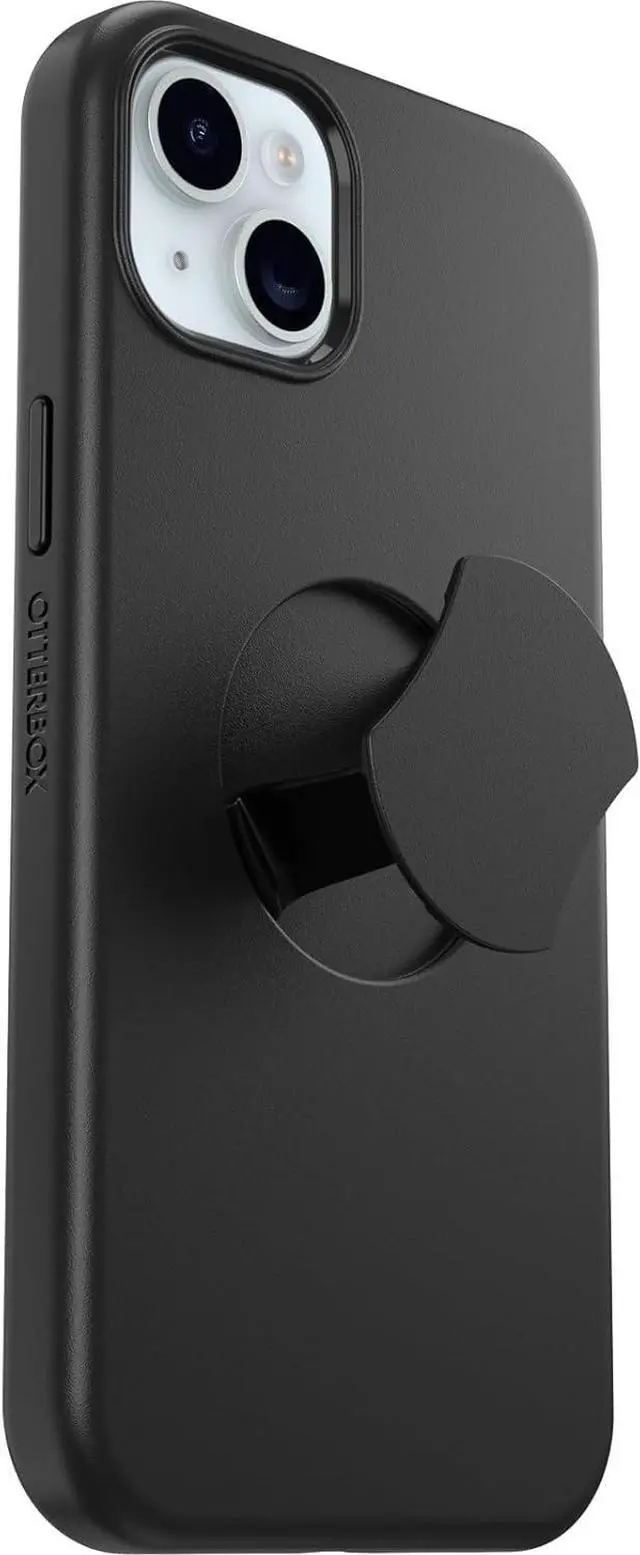 Alt view image 4 of 4 - OtterBox OtterGrip Symmetry Case for MagSafe for iPhone 15 Plus/14 Plus - Black