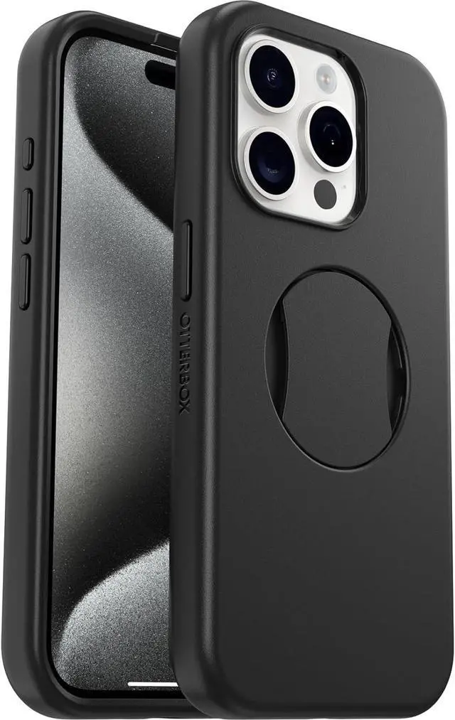 Main image of OtterBox OtterGrip SYMMETRY SERIES Case for Apple iPhone 15 Pro - Black