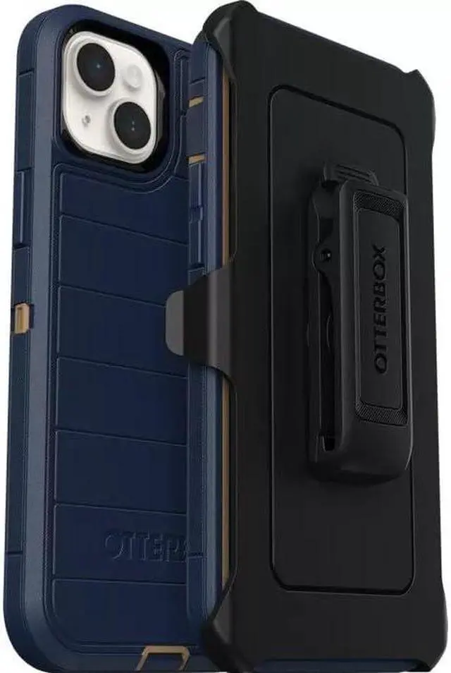 Alt view image 5 of 5 - OtterBox Defender Series Case & Holster for Apple iPhone 14 Plus - Blue