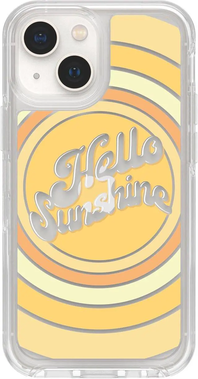 Alt view image 2 of 4 - OtterBox SYMMETRY SERIES Antimicrobial Case for iPhone 13 Mini - Hello Sunshine