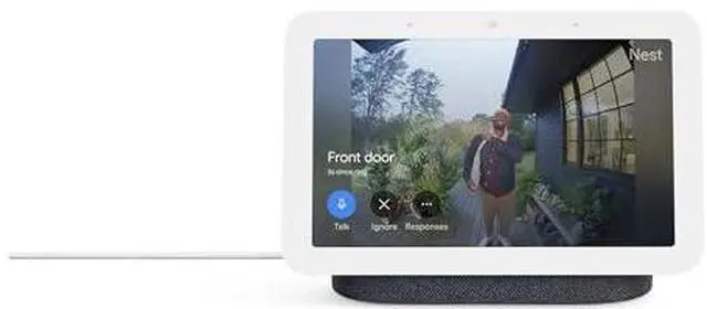 Alt view image 6 of 6 - Google Nest Hub (2nd Gen) - 7" Width x 2.7" Depth x 4.7" Height - Charcoal - Fabric, Plastic