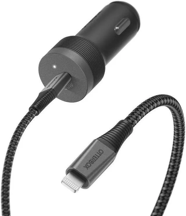 Alt view image 4 of 4 - OtterBox Premium Pro 30W 2M/6.6FT USB-C to USB-C Car Kit - Nightshade