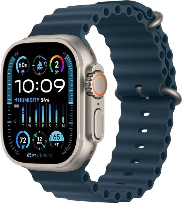 Alt view image 2 of 2 - Apple Watch Ultra 2 (GPS + LTE) 49MM  Titanium Case & Blue Ocean Band