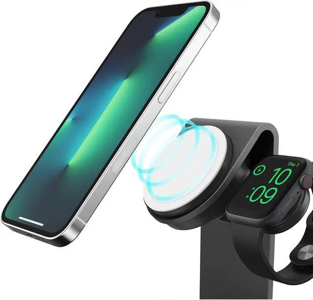 Alt view image 2 of 3 - OtterBox 3-in-1 Charging Station with MagSafe for Apple iPhone & AirPods - Black