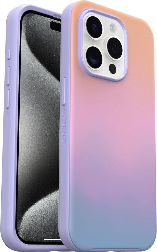 Alt view image 3 of 3 - OtterBox SYMMETRY SERIES MagSafe Case for iPhone 15 Pro - Soft Sunset (Purple)
