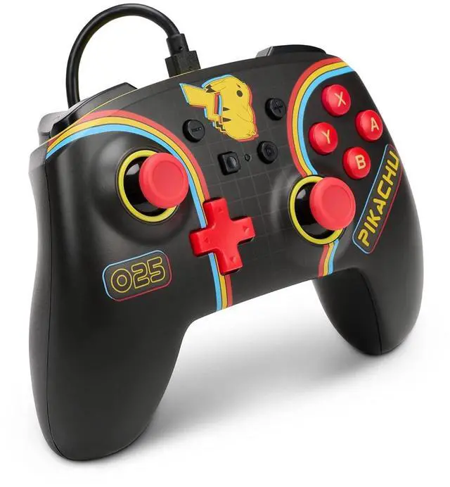 Alt view image 2 of 3 - PowerA Enhanced Wired Controller for Nintendo Switch - Pokémon: Pikachu Arcade