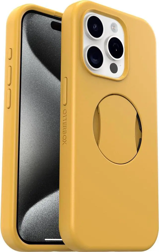 Alt view image 3 of 3 - OtterBox OtterGrip SYMMETRY SERIES Case for iPhone 15 Pro Max - Aspen Gleam 2.0 (Yellow)