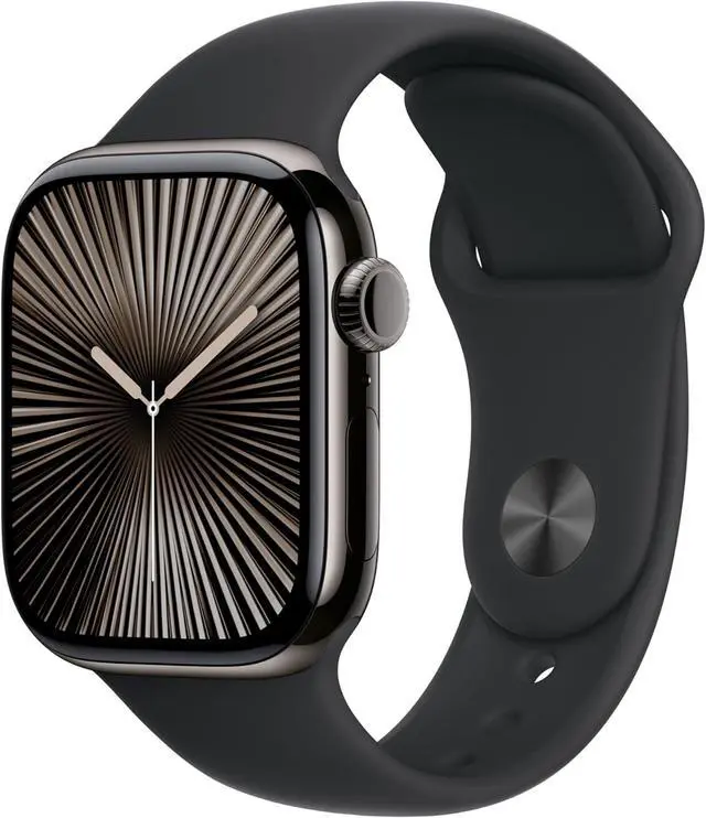 Main image of Apple Watch Series 10 (GPS + LTE) 46MM Slate Titanium Case Black Sport Band