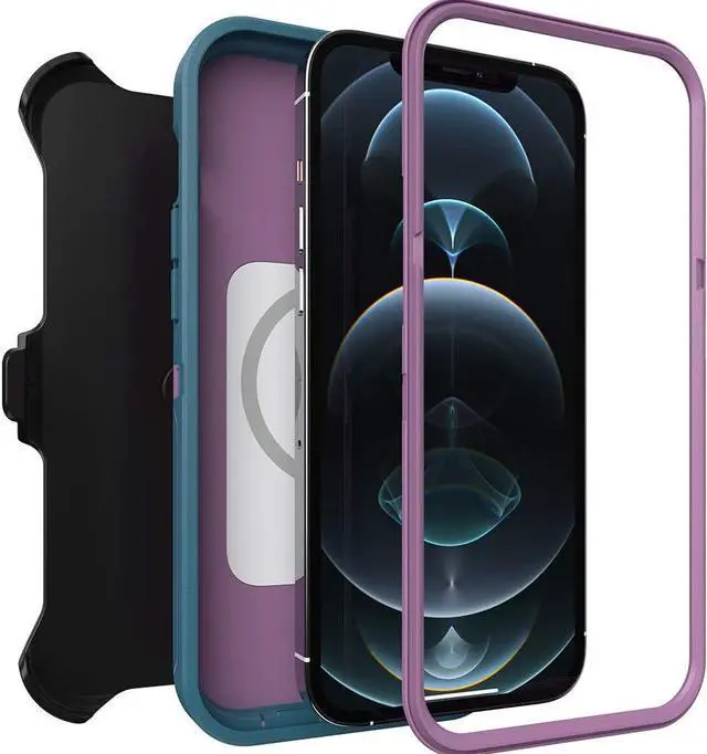 Alt view image 3 of 3 - OtterBox DEFENDER SERIES XT Case for iPhone 12 Pro Max - Lavender Bliss (Purple/Blue)