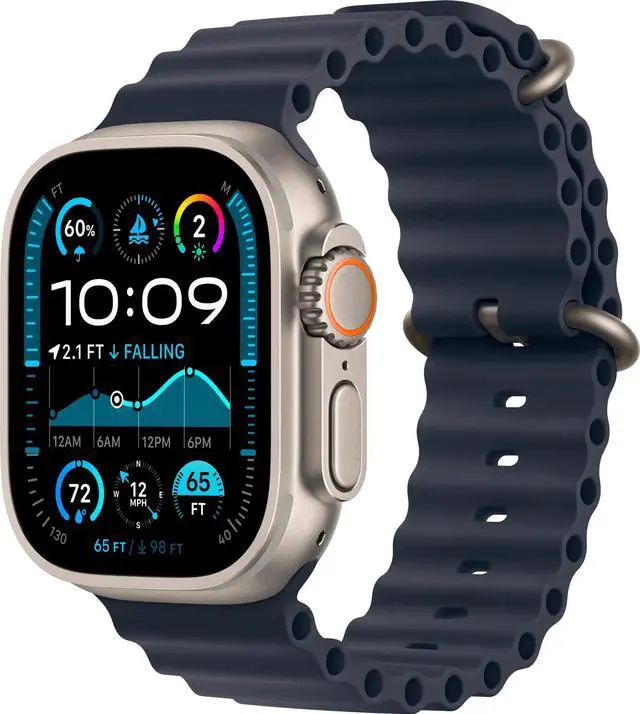 Alt view image 2 of 2 - Apple Watch Ultra 2 (GPS + LTE) 49MM  Titanium Case Navy Ocean Band