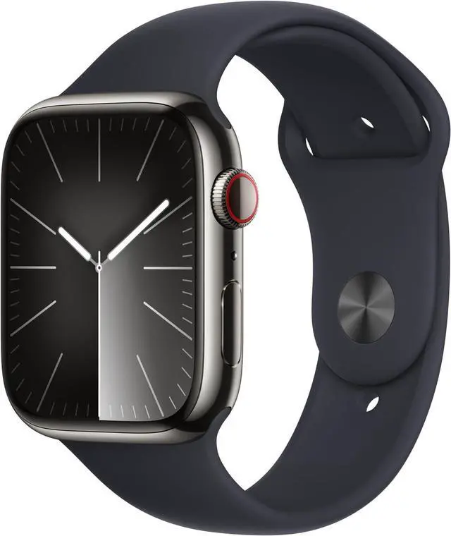 Main image of Apple Watch Series 9 (GPS + LTE) 45MM Graphite Stainless Steel Case Midnight Sport Band
