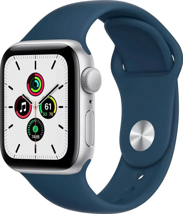 Main image of Apple Watch SE 1st Gen (GPS+LTE) 40MM Silver Aluminum Case Abyss Blue Sport Band