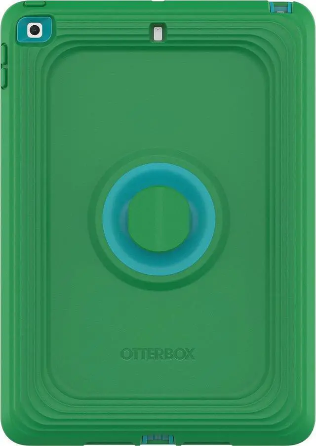 Alt view image 2 of 3 - OtterBox Kids EasyGrab Tablet Case for iPad (7th - 9th gen) - Curious Green