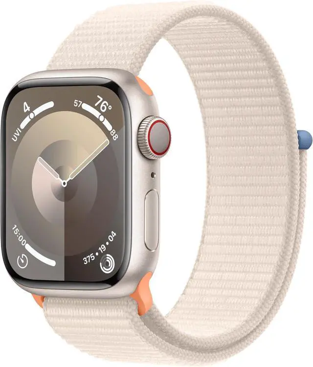 Main image of Apple Watch Series 9 (GPS+LTE) 41MM Starlight Aluminum Case Starlight Sport Loop