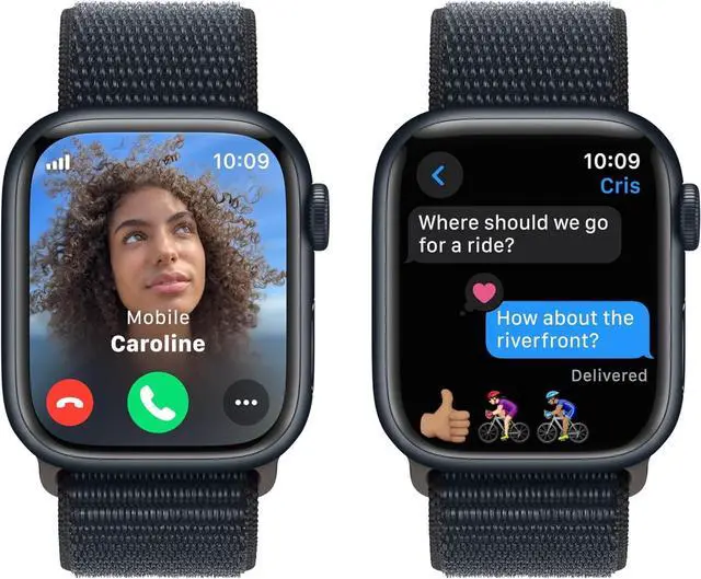 Alt view image 3 of 3 - Apple Watch Series 9 (GPS + LTE) 41MM Midnight Aluminum Case Midnight Sport Loop