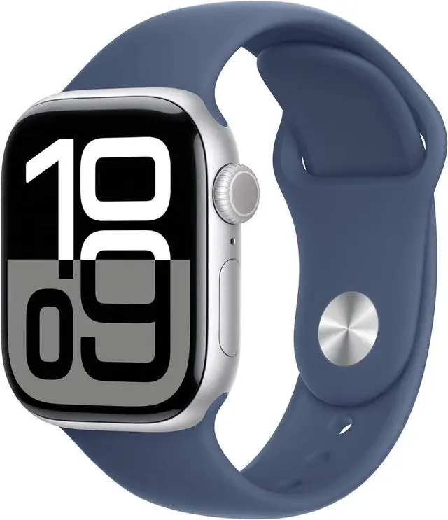 Main image of Apple Watch S10 (GPS+LTE) 42MM Silver Aluminum Case Denim Sport Band