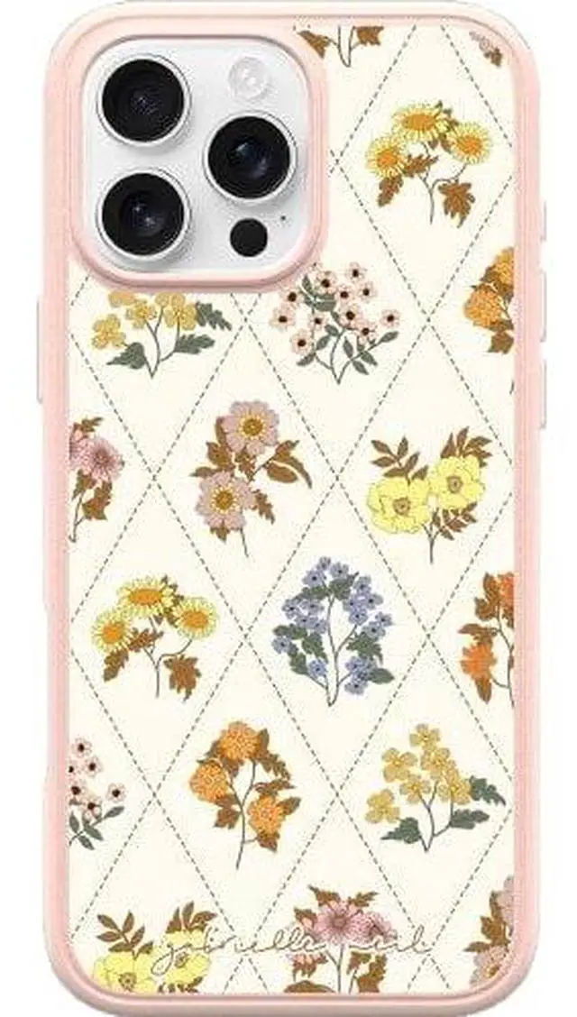 Main image of OtterBox SYMMETRY SERIES Gabrielle Neil Collection Case for iPhone 16 Pro Max - Stitched Floral (Pink)