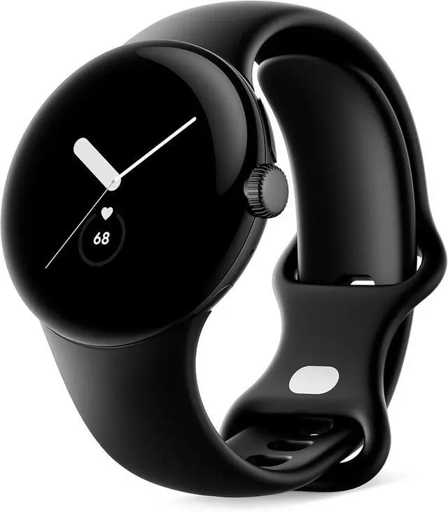 Alt view image 3 of 6 - Google Pixel Watch - Android Smartwatch with Fitbit Activity Tracking - Heart Rate Tracking Watch - Matte Black Stainless Steel case with Obsidian Active band - LTE