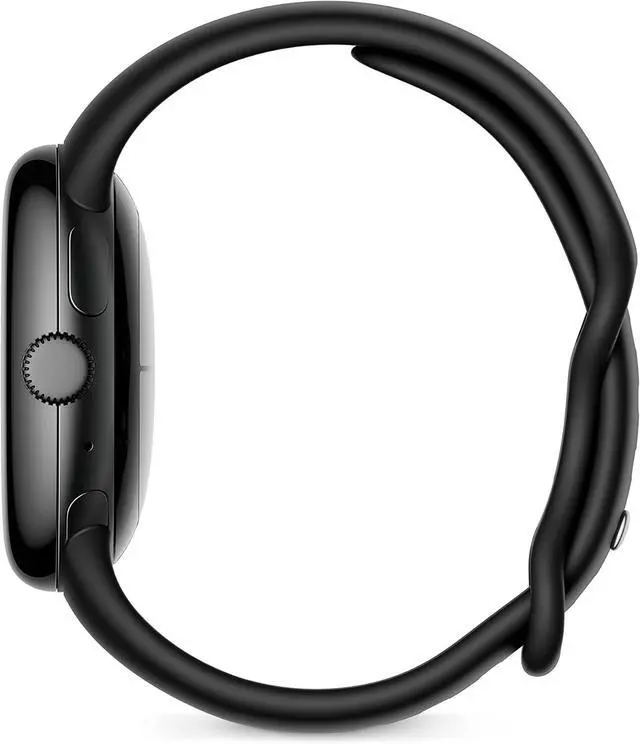 Alt view image 5 of 6 - Google Pixel Watch - Android Smartwatch with Fitbit Activity Tracking - Heart Rate Tracking Watch - Matte Black Stainless Steel case with Obsidian Active band - LTE