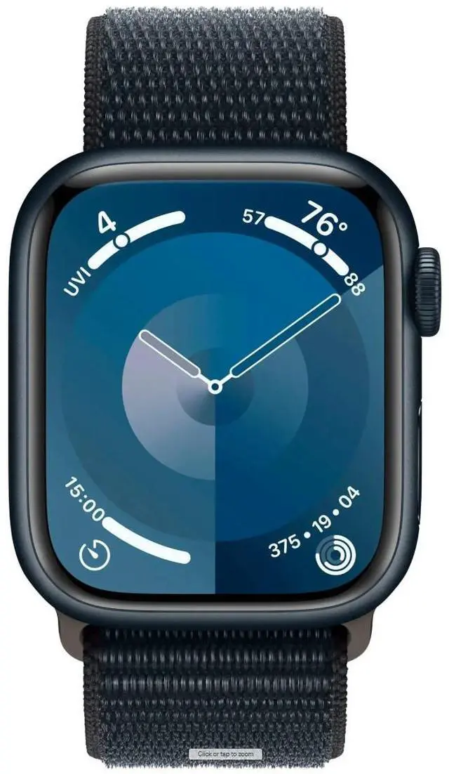 Alt view image 2 of 3 - Apple Watch Series 9 (GPS) 41MM Midnight Aluminum Case Midnight Sport Loop