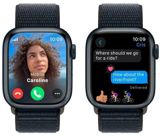 Alt view image 3 of 3 - Apple Watch Series 9 (GPS) 41MM Midnight Aluminum Case Midnight Sport Loop