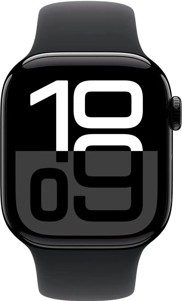 Alt view image 2 of 2 - Apple Watch Series 10 (GPS) 42MM Jet Black Aluminum Case Black Sport Band