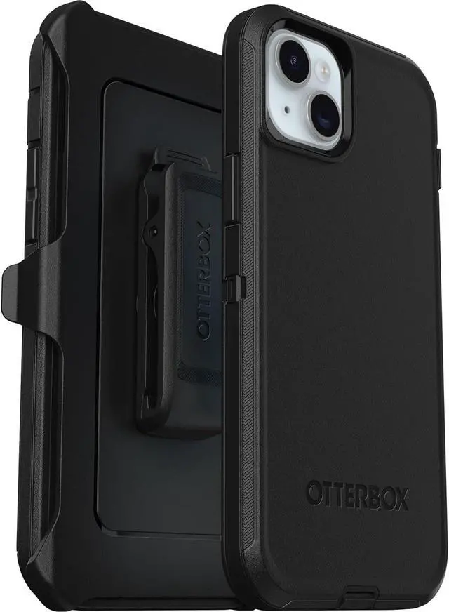 Alt view image 2 of 4 - OtterBox Defender Case and Holster for iPhone 15 Plus and iPhone 14 Plus - Black