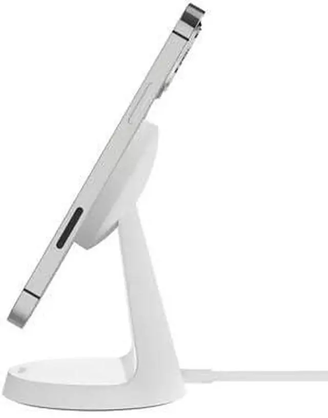 Alt view image 4 of 4 - Belkin BOOSTCHARGE Magnetic Wireless Charger Stand - White