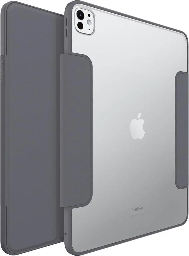Alt view image 2 of 3 - Otterbox Symmetry Folio iPad Pro 11" (M4) Case - Thunderstorm (Clear / Dark Grey)