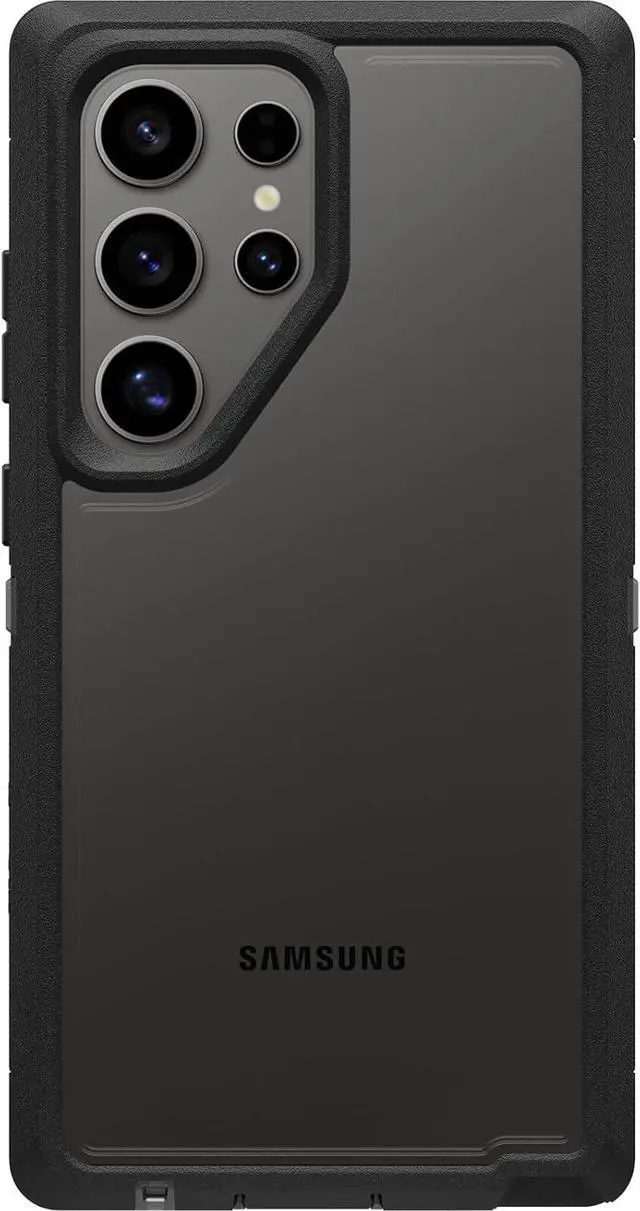 Alt view image 3 of 3 - OtterBox DEFENDER SERIES XT Clear Case for Galaxy S24 Ultra - Dark Side (Clear / Black)
