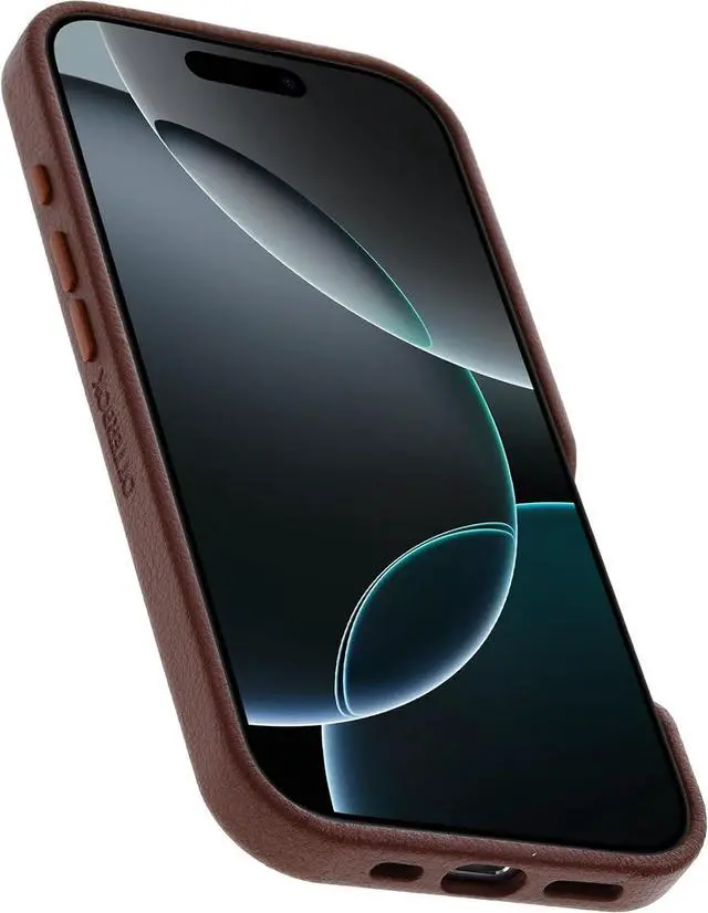 Alt view image 2 of 3 - OtterBox SYMMETRY SERIES Cactus Leather Case for iPhone 16 Pro Max - Rich Adobe (Brown)