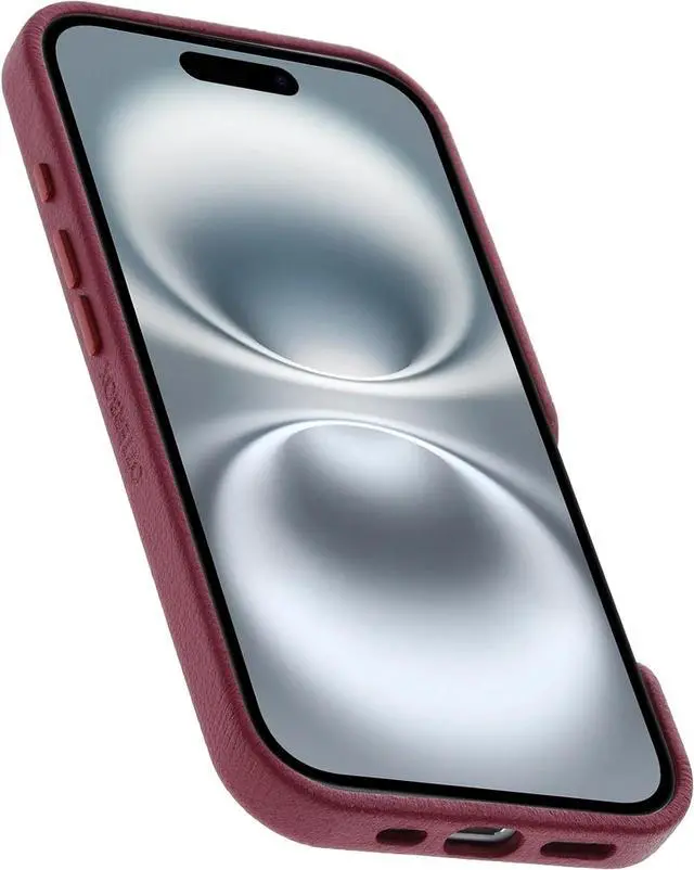 Alt view image 2 of 3 - OtterBox SYMMETRY SERIES Cactus Leather Case for iPhone 16 - Foxberry (Pink)
