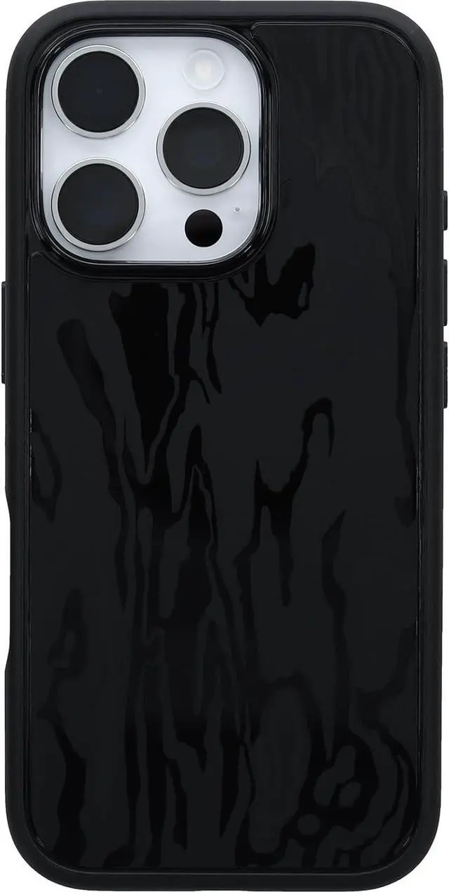 Alt view image 3 of 3 - OtterBox SYMMETRY SERIES Case for iPhone 16 Pro - Spruce Bark (Black)