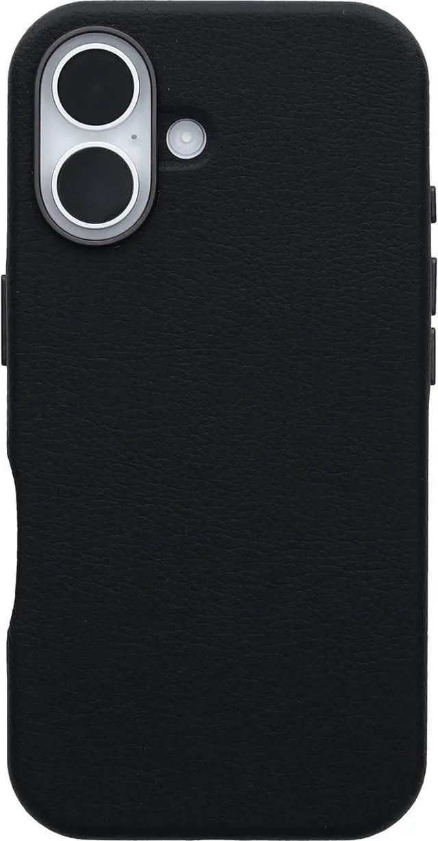 Alt view image 3 of 3 - OtterBox SYMMETRY SERIES Cactus Leather  Case for iPhone 16 - Noir Ash (Black)