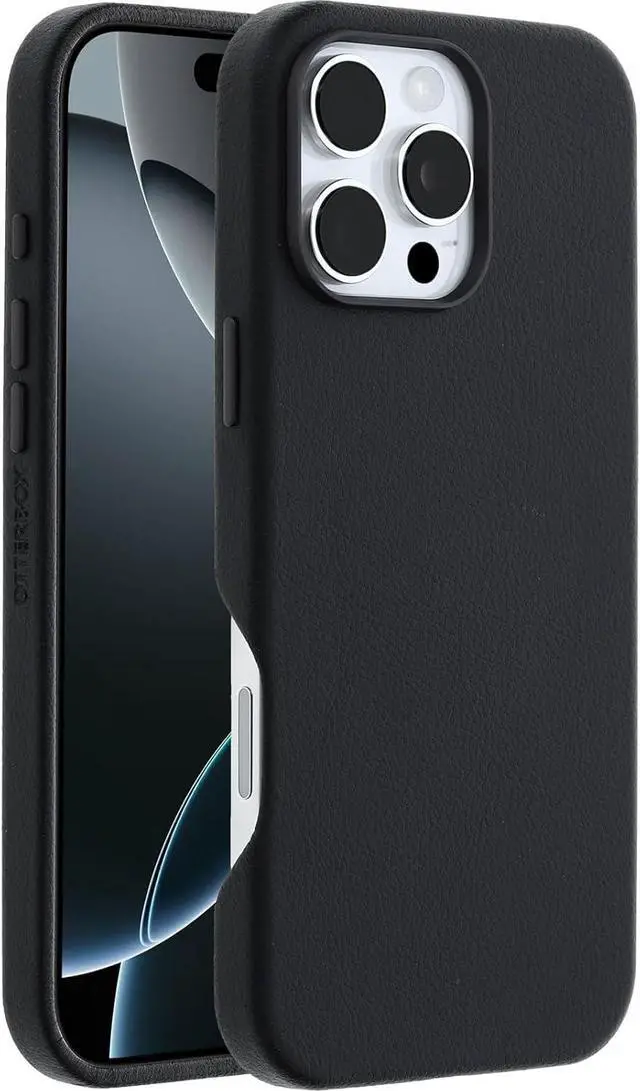 Main image of OtterBox SYMMETRY SERIES Cactus Leather Case for iPhone 16 Pro Max - Noir Ash (Black)