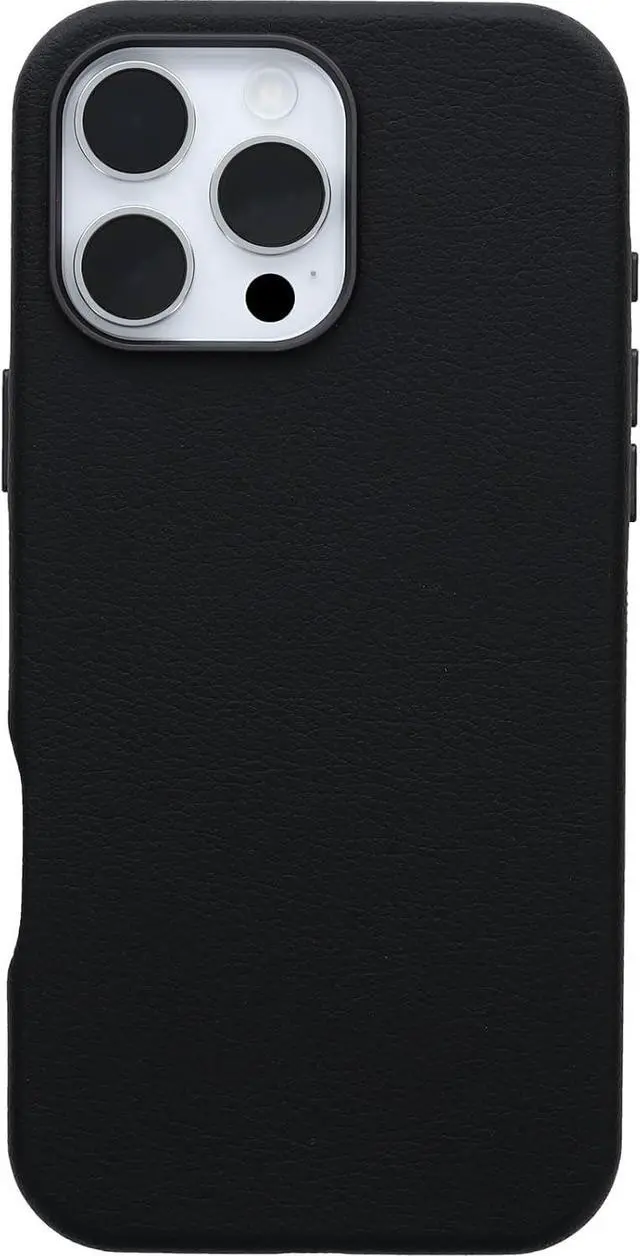 Alt view image 3 of 3 - OtterBox SYMMETRY SERIES Cactus Leather Case for iPhone 16 Pro Max - Noir Ash (Black)