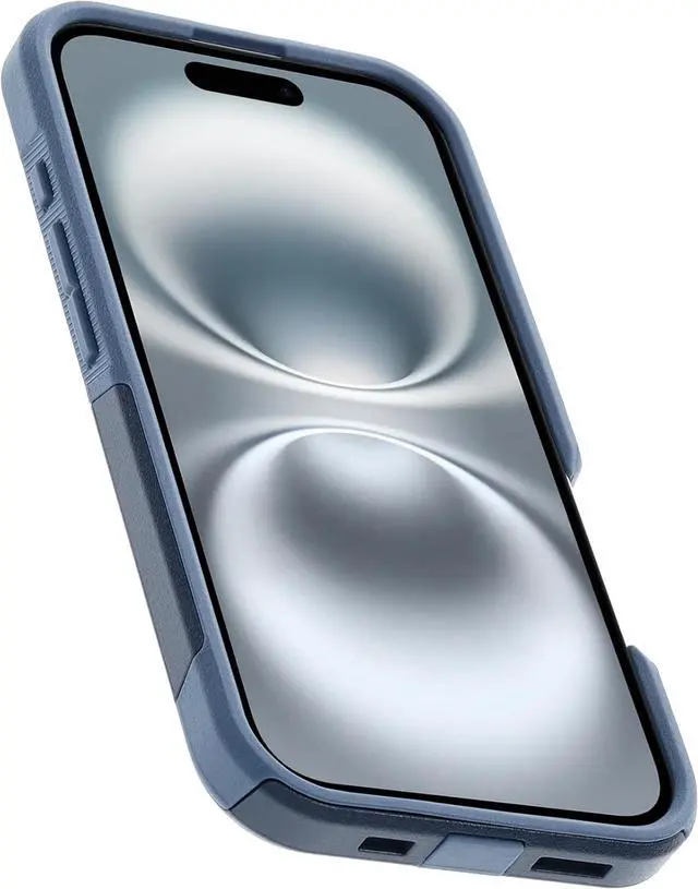 Alt view image 2 of 3 - OtterBox COMMUTER SERIES Case for iPhone 16 - Baby Blue Jeans (Blue)