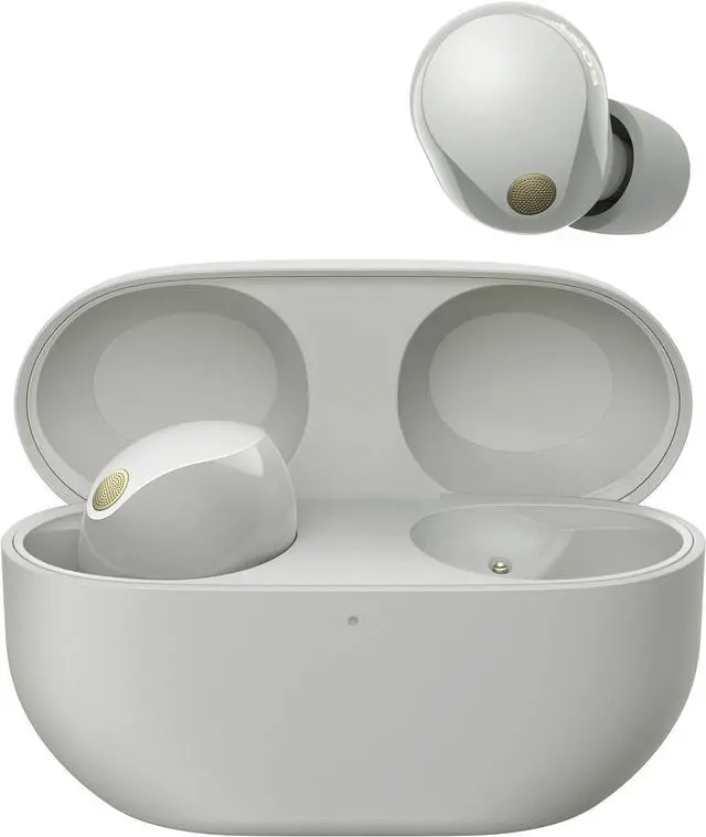 Alt view image 2 of 18 - Sony WF-1000XM5 Noise-Canceling True Wireless In-Ear Headphones (Silver)