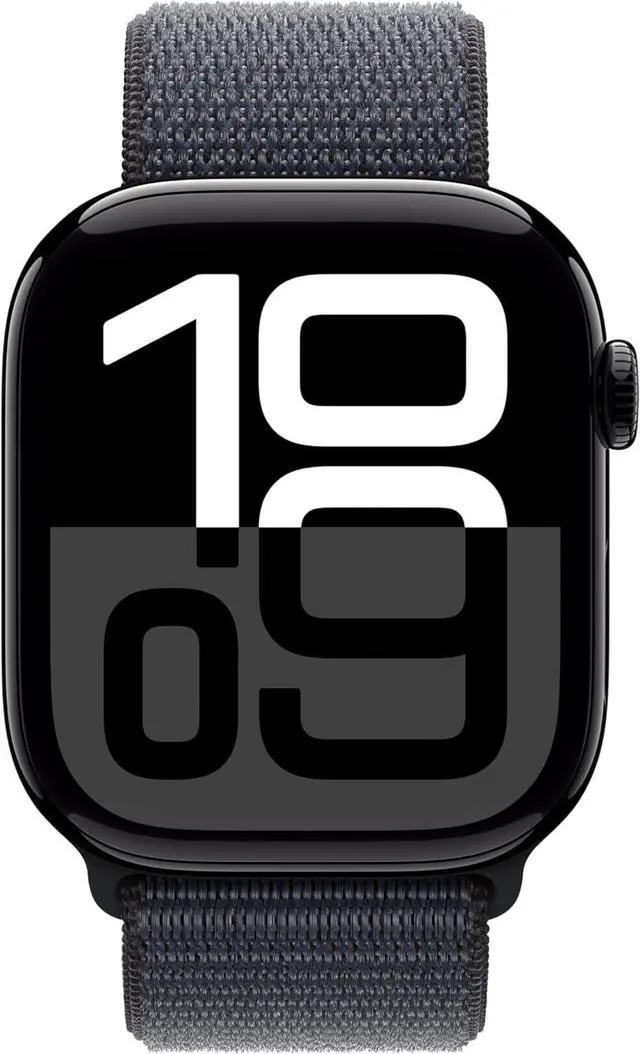 Alt view image 2 of 2 - Apple Watch Series 10 (GPS+LTE) 46MM Jet Black Aluminum Case Ink Sport Loop